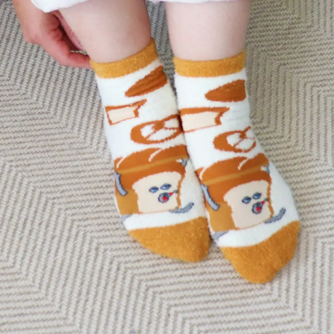 ルームソックス レディース/パン【パンどろぼう】【絵本のくつした】