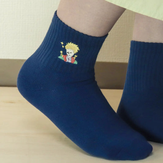 靴下 レディース/ネイビーブルー 王子さま【星の王子さま】【絵本のくつした】