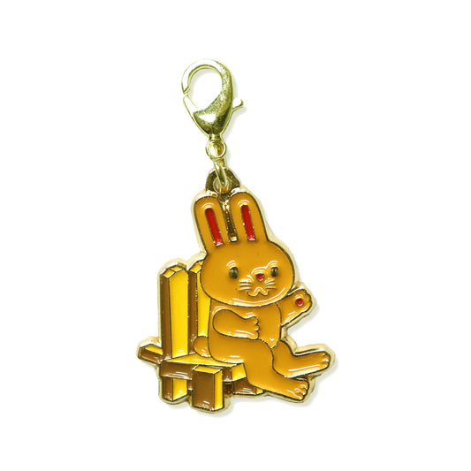 【絵本のチャーム】メタルチャーム/うさぎ 【どうぞのいす】