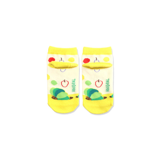 【はらぺこあおむし】靴下 キッズ フルーツさがして【絵本のくつした】