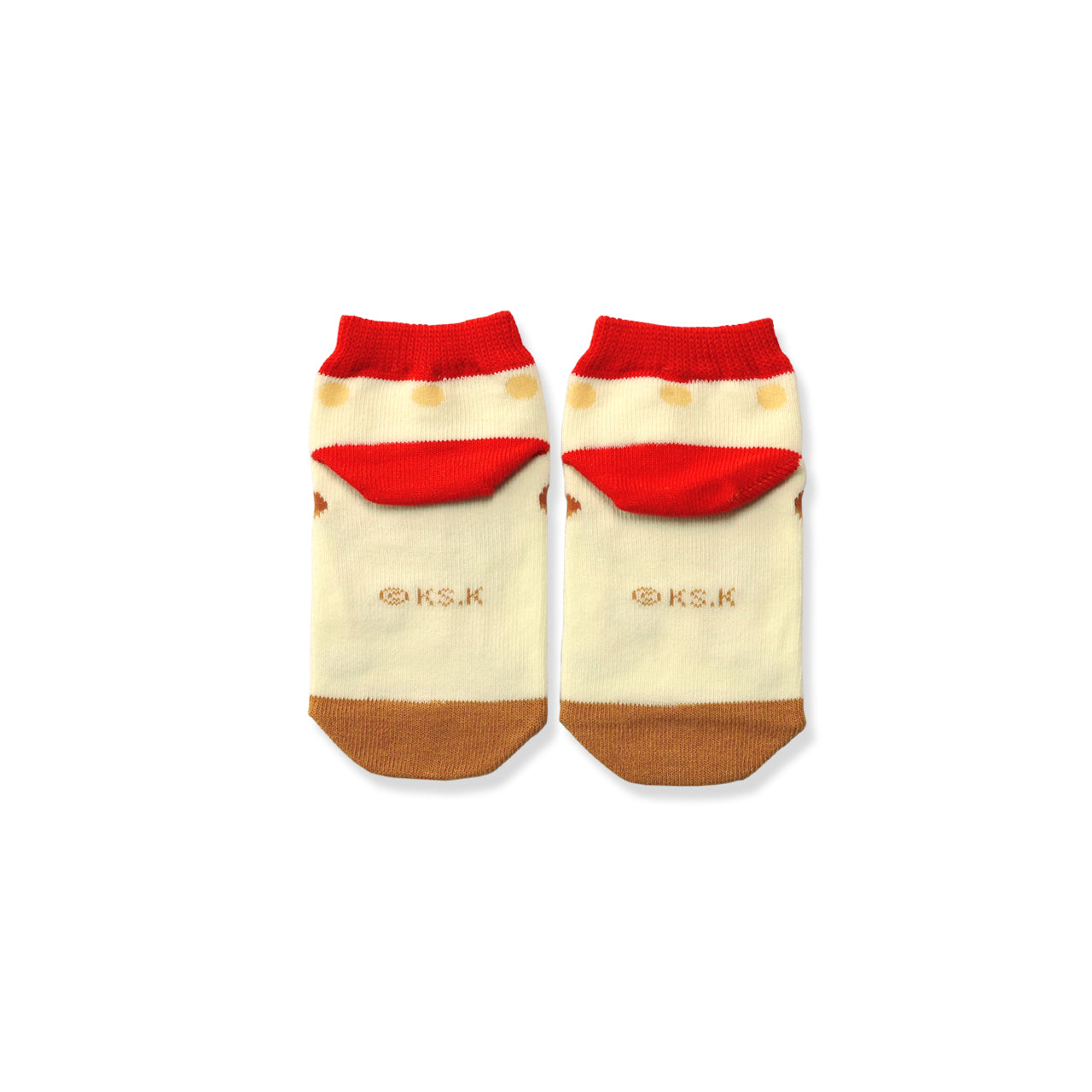 靴下 キッズ/パン ドット【パンどろぼう】【絵本のくつした】