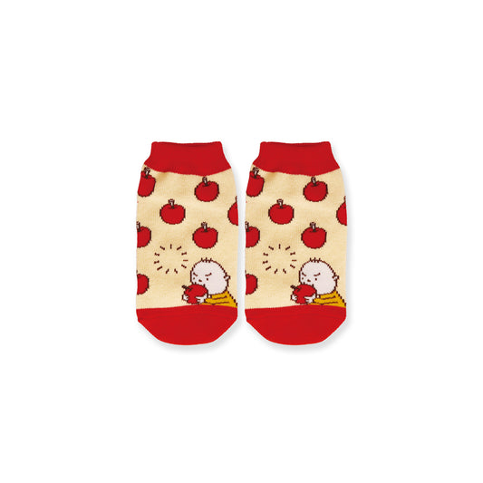 靴下 キッズ/りんごいっぱい【りんごかもしれない】【絵本のくつした】