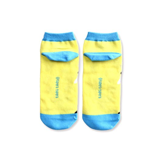 靴下 レディース/イエロー【パンダ銭湯】【絵本のくつした】