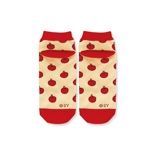 靴下 レディース/りんごいっぱい【りんごかもしれない】【絵本のくつした】