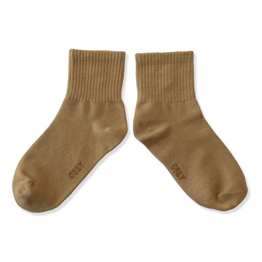 靴下 レディース/ライトブラウン お花 【フレデリック】【絵本のくつした】