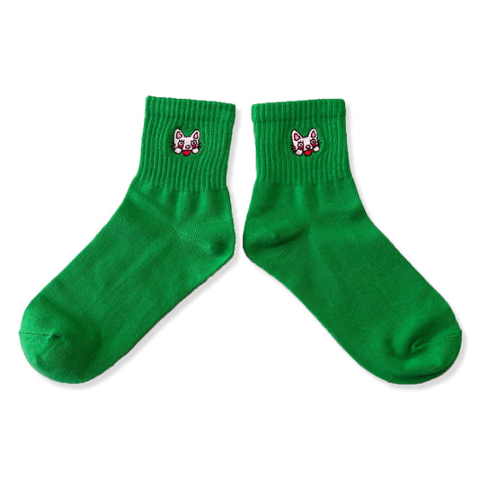 靴下 レディース/グリーン あかんべ 【ノンタン】【絵本のくつした】