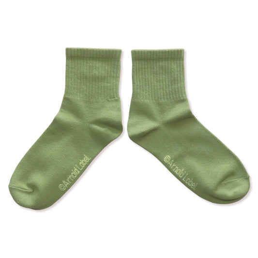 靴下 レディース/アッシュグリーン  ふたりはともだち【がまくんとかえるくん】【絵本のくつした】