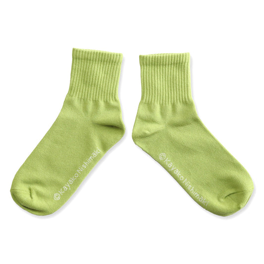 靴下 レディース/フレッシュグリーン はなもよう【わたしのワンピース】【絵本のくつした】