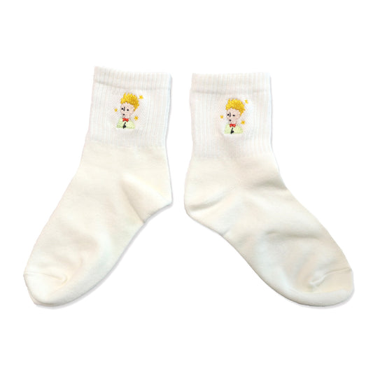 靴下 レディース/ホワイト 王子さま【星の王子さま】【絵本のくつした】