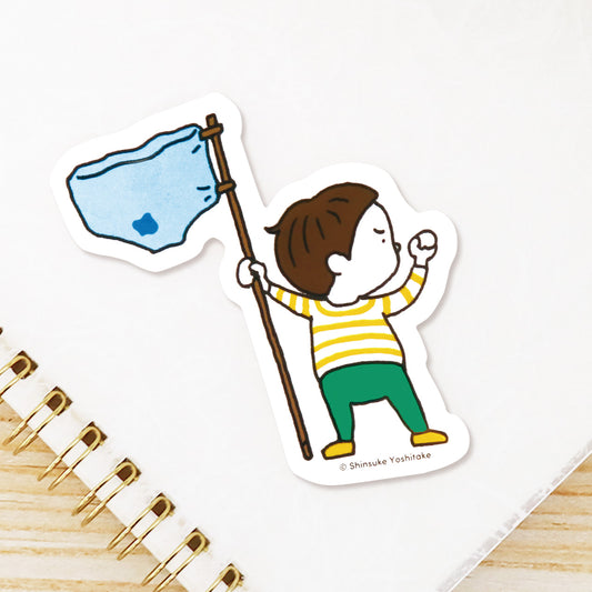 ステッカー もれたろう ホワイト【おしっこちょっぴりもれたろう】【絵本のステッカー】