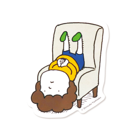 ステッカー いす ホワイト【つまんない つまんない】【絵本のステッカー】