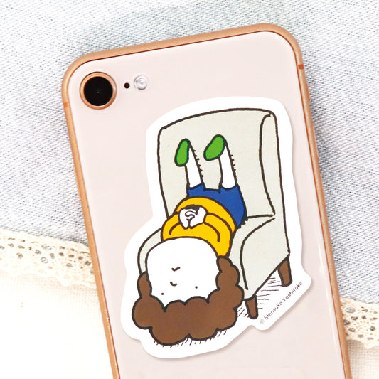 ステッカー いす ホワイト【つまんない つまんない】【絵本のステッカー】