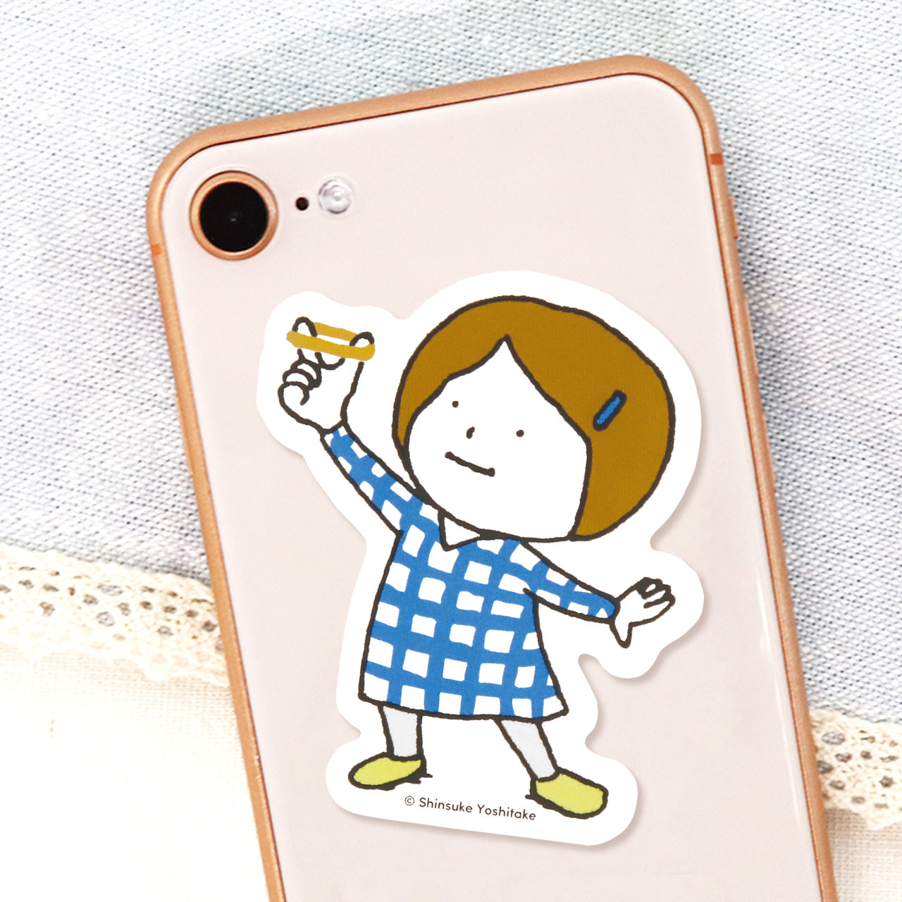 ステッカー わごむ ホワイト【わたしのわごむはわたさない】【絵本のステッカー】