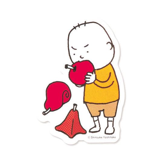 ステッカー りんご ホワイト【りんごかもしれない】【絵本のステッカー】