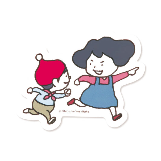 ステッカー ふたり ホワイト【メメンとモリ】【絵本のステッカー】