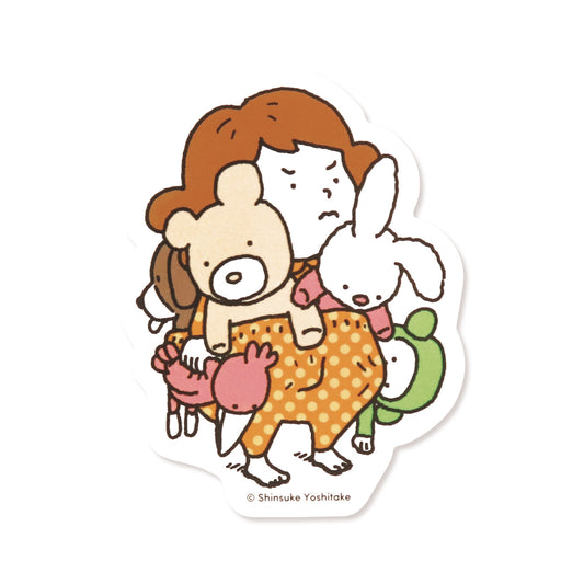 ステッカー なつみ ホワイト【なつみはなんにでもなれる】【絵本のステッカー】