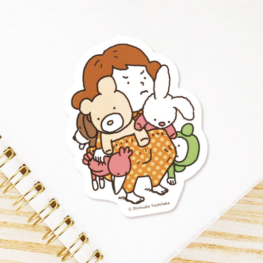 ステッカー なつみ ホワイト【なつみはなんにでもなれる】【絵本のステッカー】