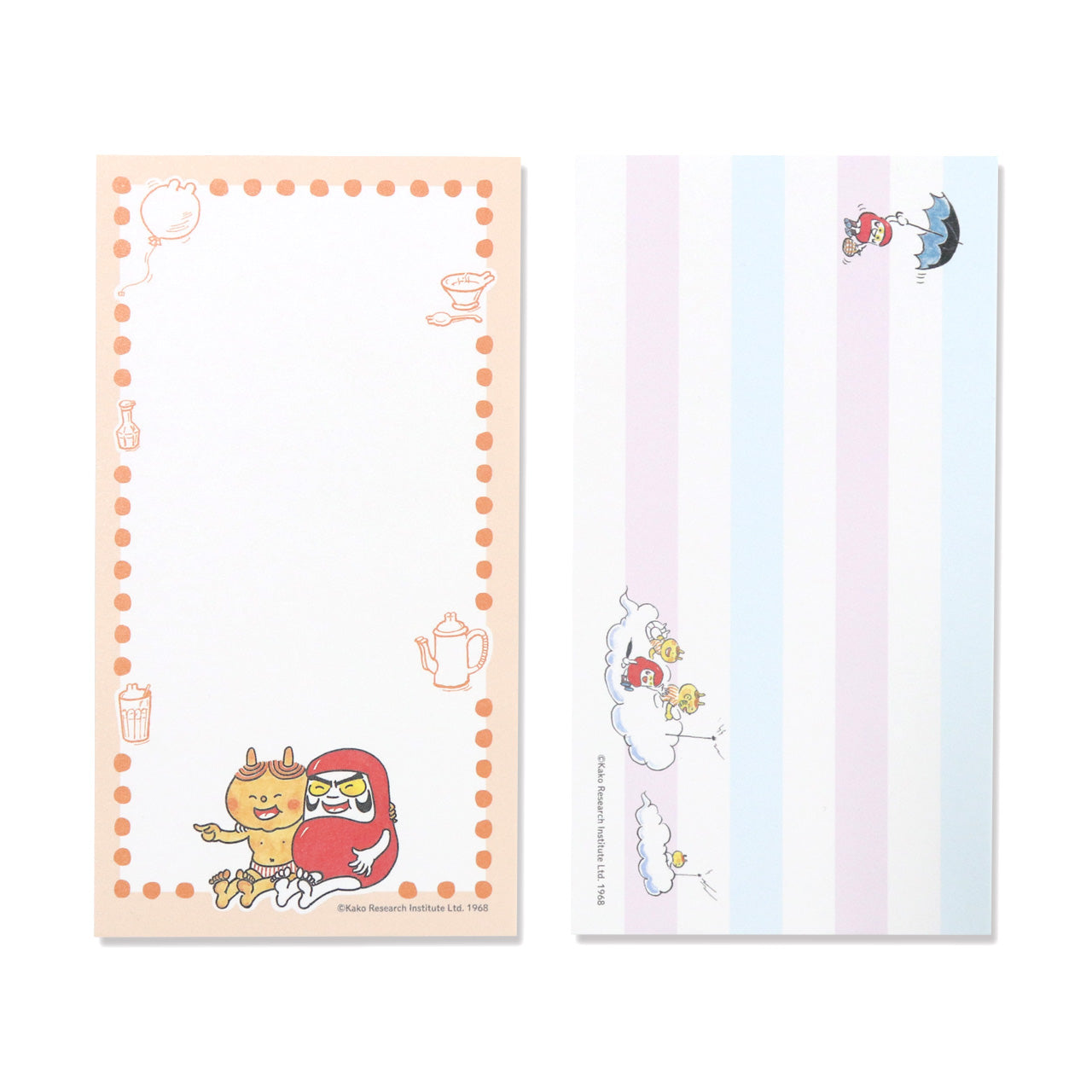 【だるまちゃんとかみなりちゃん】メモ ともだち【絵本のステーショナリー】