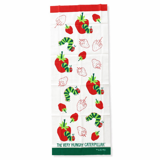 【絵本の手ぬぐい】あおむし 手ぬぐい ストロベリー