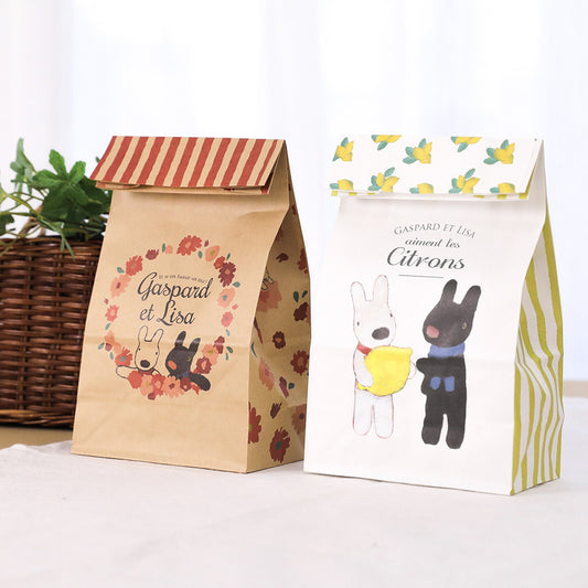 ペーパーバッグ 角底袋 ガーリー【リサとガスパール】