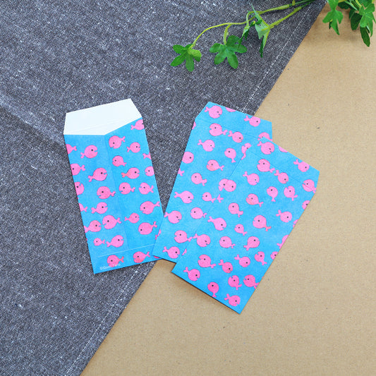 きんぎょがにげた ポチ袋 ブルー