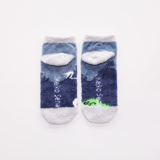 ルームソックス レディース/おばけとめがねうさぎ【めがねうさぎ】【絵本のくつした】【もこもこ靴下】