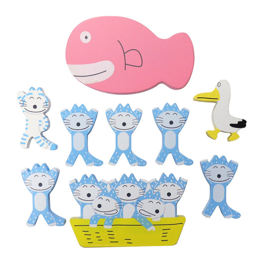 【絵本のつみき】プレイセット (11ぴきのねこ)