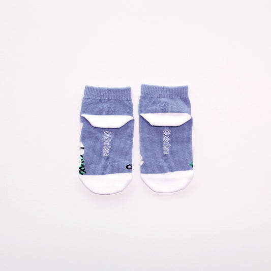 靴下 キッズ/ブルー 【おばけのてんぷら】【絵本のくつした】