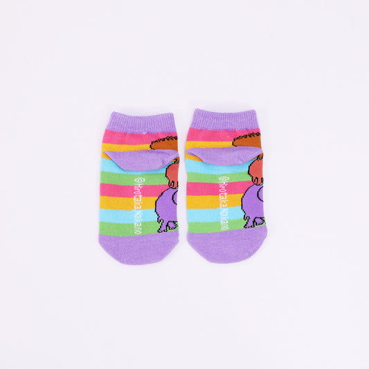 靴下 キッズ/レインボー 【ぞうくんのさんぽ】【絵本のくつした】