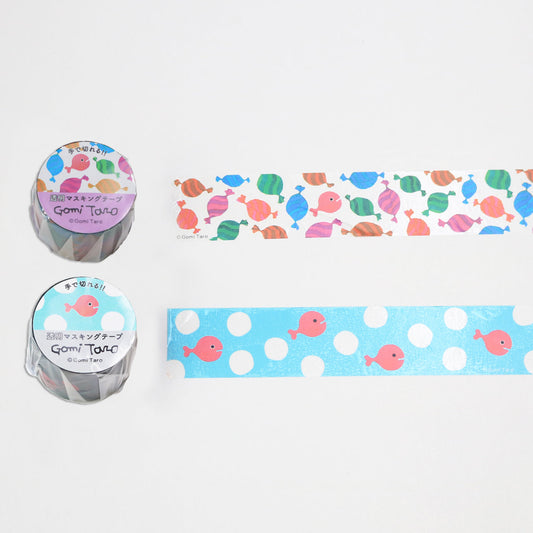 五味太郎 透明マスキングテープ30W キャンディ