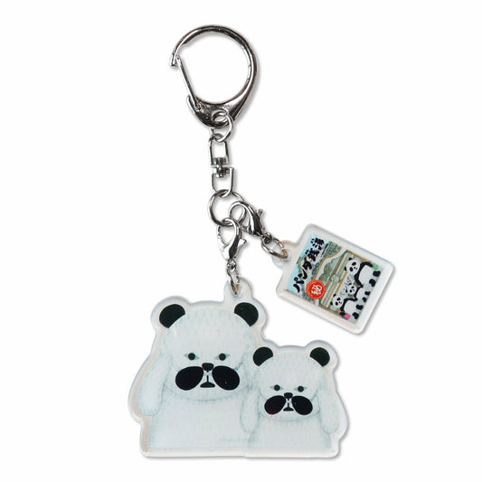 【絵本のキーホルダー】パンダ銭湯/おやこ
