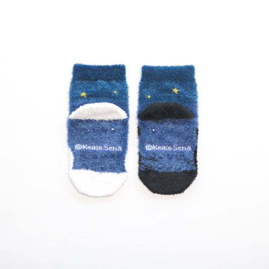 ルームソックス キッズ/おばけとねこ 【ねないこだれだ】【絵本のくつした】