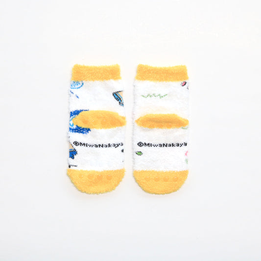 ルームソックス キッズ/おえかき【くれよんのくろくん】【絵本のくつした】