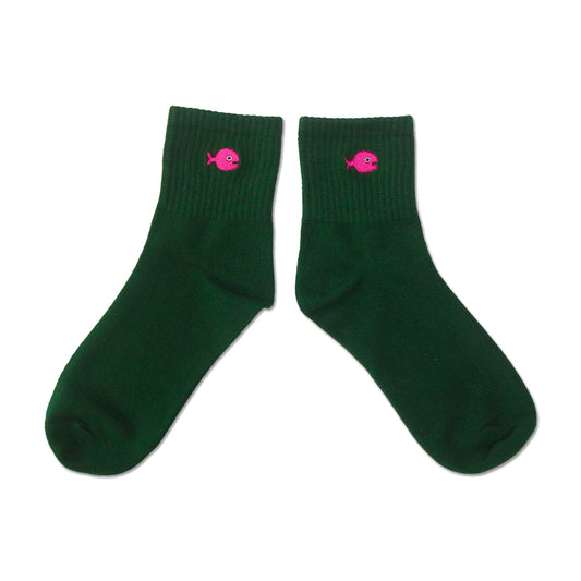 靴下 レディース/AWグリーン きんぎょ 【きんぎょがにげた】【絵本のくつした】