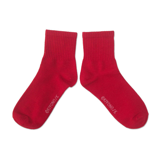 靴下 レディース/レッド にっこり 【ノンタン】【絵本のくつした】