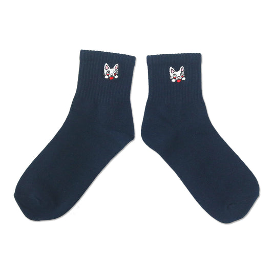 靴下 レディース/AWネイビー あかんべ 【ノンタン】【絵本のくつした】