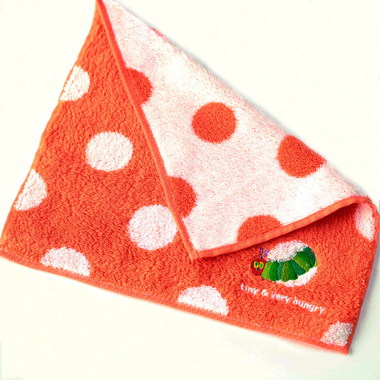 【絵本のタオル】あおむし PT 赤ドット