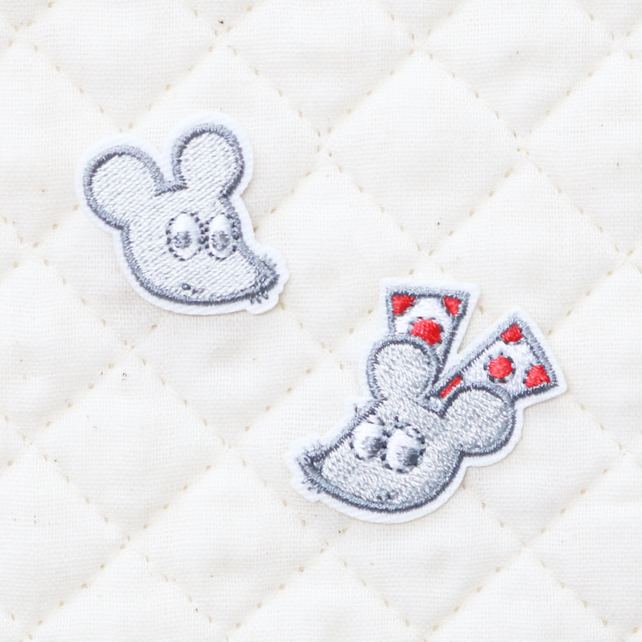 ワッペン ねずみくんとねみちゃん(2P) 【ねずみくんのチョッキ】【絵本のワッペン】