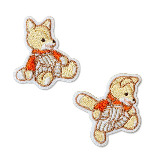 【絵本のワッペン】(2P)こんとあき/こん2ポーズ