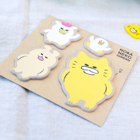 ダイカット付箋 しゅうごう【ノラネコぐんだん】