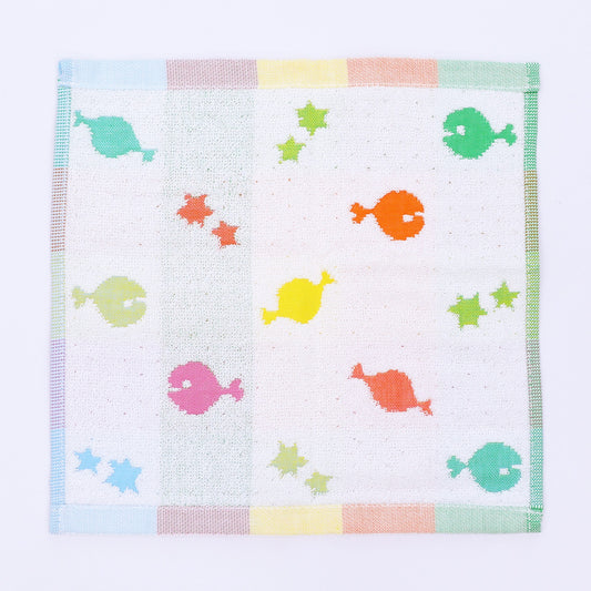 きんぎょのたおる タオルハンカチ ピンク【きんぎょがにげた】