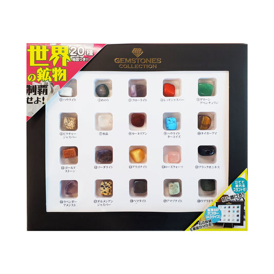 世界の石コレクション【触れる図鑑】/世界の鉱物と世界の鉱物地図付き