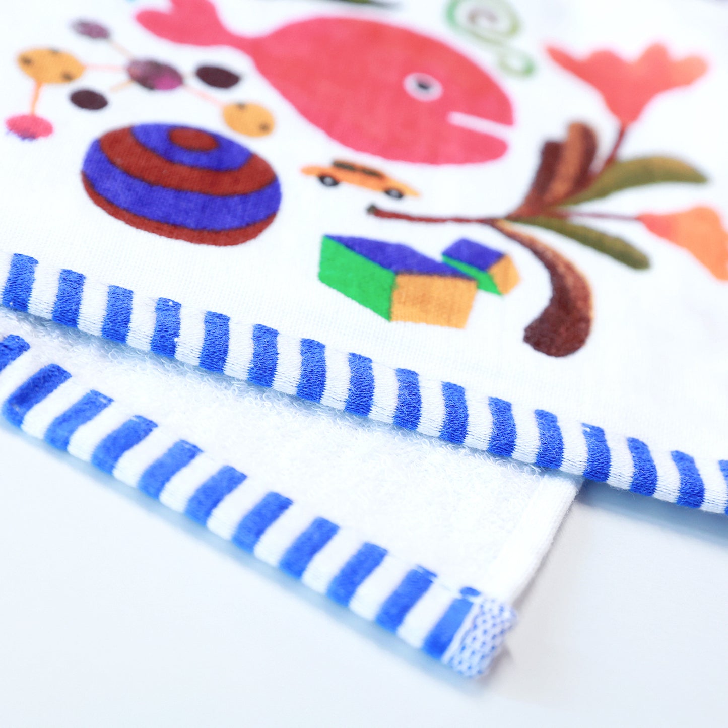 きんぎょのたおる フェイスタオル ブルー【きんぎょがにげた】