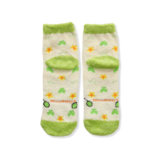 ルームソックス レディース/クローバー【そらまめくん】【絵本のくつした】