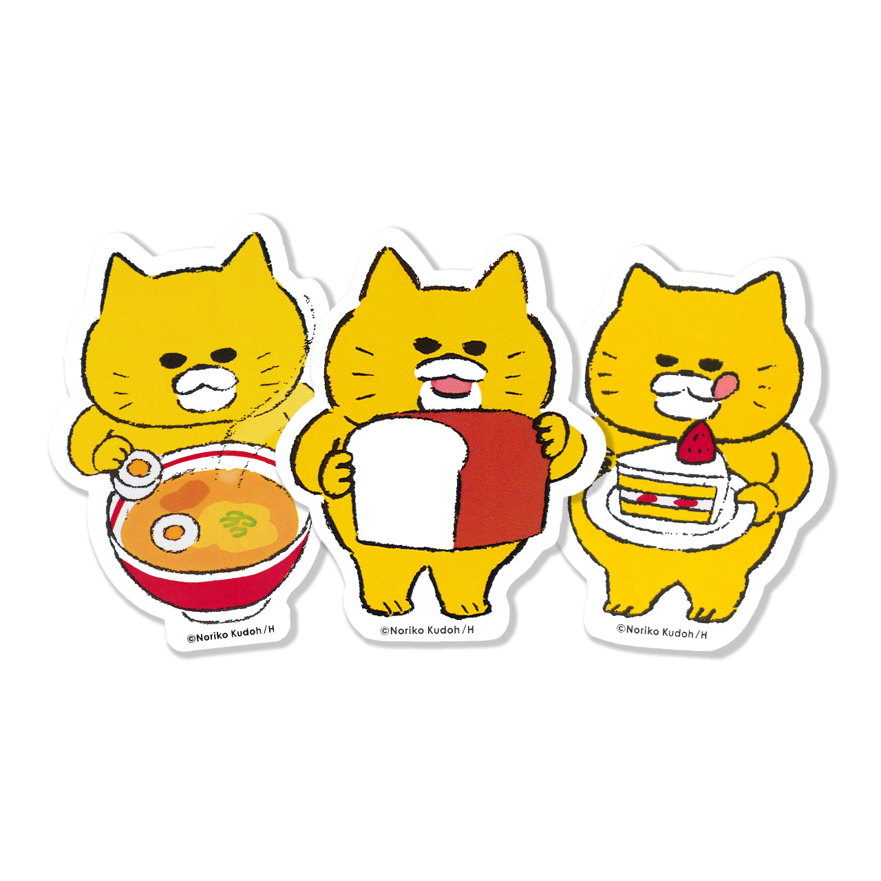 ステッカー しょくぱん【ノラネコぐんだん】【絵本のステッカー】