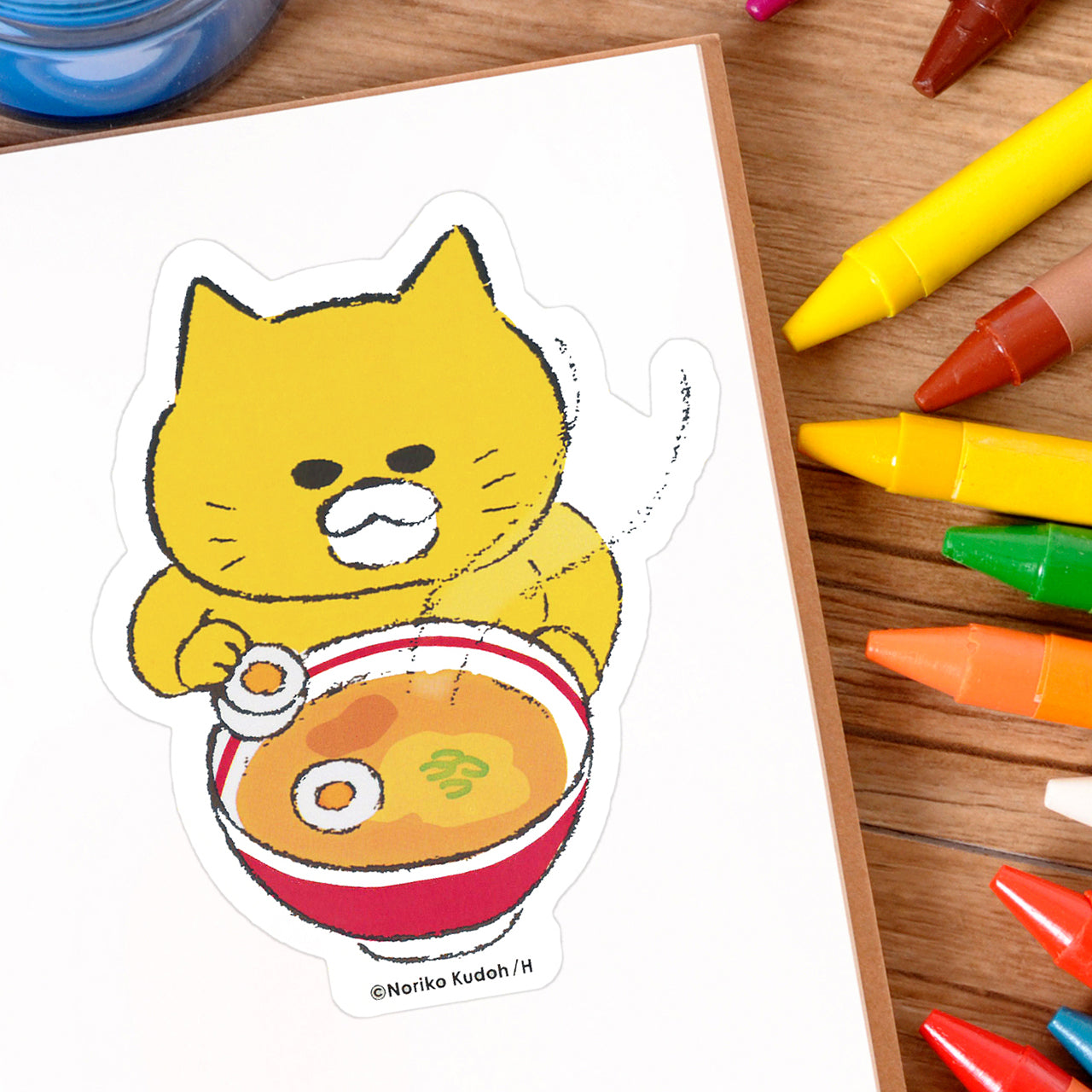 ステッカー ラーメンつくる【ノラネコぐんだん】【絵本のステッカー】
