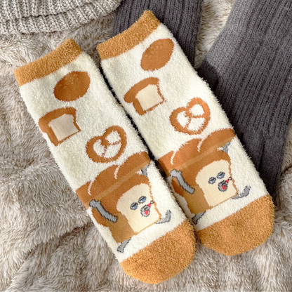 ルームソックス　レディース／パン【パンどろぼう】【絵本のくつした】