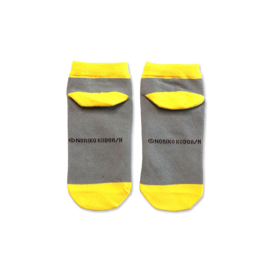 靴下　ジュニア／グレー【ノラネコぐんだん】【絵本のくつした】