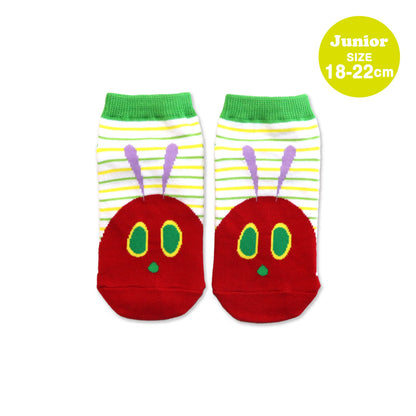 靴下　ジュニア／ストライプ【はらぺこあおむし】【絵本のくつした】
