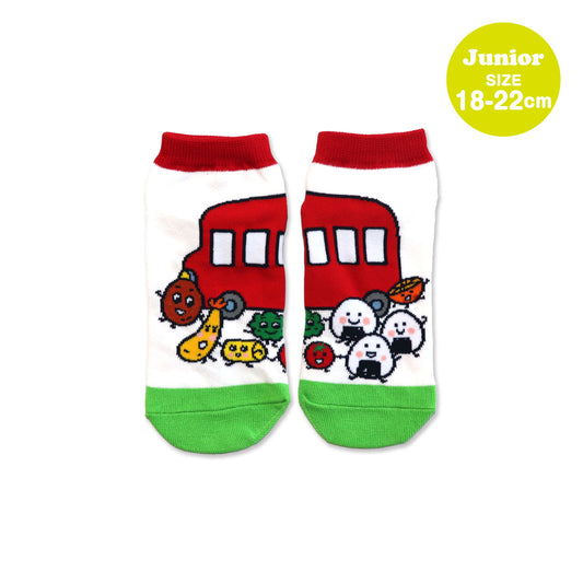 靴下　ジュニア／おでかけ【おべんとうバス】【絵本のくつした】